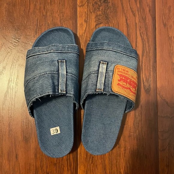 NWOT - Jean slides / sandals - size 39 - Picture 1 of 2